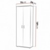Roupeiro TERNI com 2  portas de bater (70x189x34)