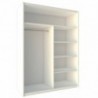 Roupeiro PARIS 160 com 2 portas de correr e espelho (160x215x61)