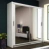 Roupeiro PARIS 160 com 2 portas de correr e espelho (160x215x61)