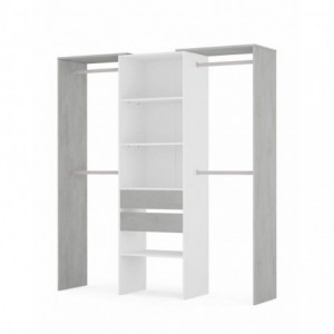 Armário closet TIDY com 2 gavetas (202x179x50)