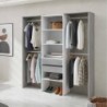 Armário closet TIDY com 2 gavetas (202x179x50)