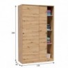 Roupeiro ENZO com 2 portas de correr (120x200x50)