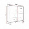 Móvel bar SANNA com 2 portas e 4 gavetas (110x119x45)