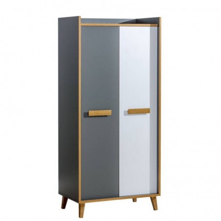 Roupeiro WERSO com 2 portas de bater (90x195x55)