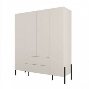 Roupeiro JUKON com 4 portas de bater e 2 gavetas (184x210x60)