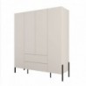 Roupeiro JUKON com 4 portas de bater e 2 gavetas (184x210x60)