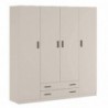 Roupeiro RAPID com 4 portas e 2 gavetas (199x208x51)