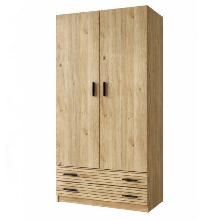 Roupeiro RAPID com 2 portas e 2 gavetas (100x208x51)