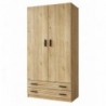 Roupeiro RAPID com 2 portas e 2 gavetas (100x208x51)