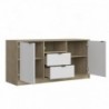 Aparador NEPON com 2 portas e 2 gavetas (129x63x41)
