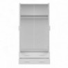 Roupeiro MUPO com 2 portas de bater e 2 gavetas (100x200x51)