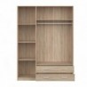 Roupeiro MUPO com 3 portas de bater e 2 gavetas (150x200x51)
