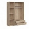 Roupeiro MUPO com 3 portas de bater e 2 gavetas (150x200x51)