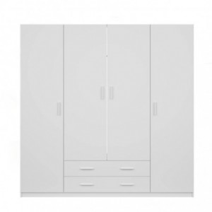 Roupeiro MUPO com 4 portas de bater e 2 gavetas (200x200x51)