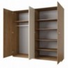 Roupeiro VERTINA com 3 portas de bater e espelho (228x215x59)