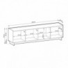 Base TV YASUMI com 4 portas (195x65x39)