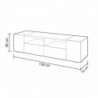 Base TV TAMIKO com 4 portas (138x36x42)