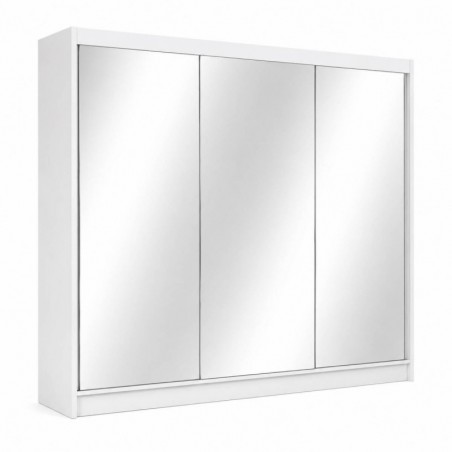Roupeiro DERBY III com 3 portas de correr e espelho (200x215x58)