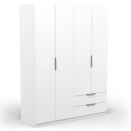 Roupeiro GHOST com 4 portas de bater e 2 gavetas (157x203x51,4)