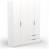 Roupeiro GHOST com 4 portas de bater e 2 gavetas (157x203x51,4)