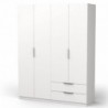 Roupeiro GHOST com 4 portas de bater e 2 gavetas (157x203x51,4)