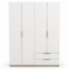 Roupeiro GHOST com 4 portas de bater e 2 gavetas (157x203x51,4)