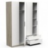 Roupeiro GHOST com 4 portas de bater e 2 gavetas (157x203x51,4)