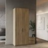 Roupeiro GHOST com 3 portas de bater, 2 gavetas e espelho (127,6x203x51,4)
