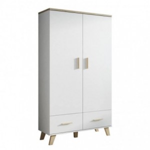 Roupeiro SANNA com 2 portas de bater e 2 gavetas (110x190x55)