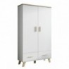 Roupeiro SANNA com 2 portas de bater e 2 gavetas (110x190x55)