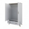 Roupeiro SANNA com 2 portas de bater e 2 gavetas (110x190x55)