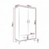 Roupeiro SANNA com 2 portas de bater e 2 gavetas (110x190x55)