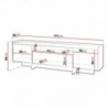 Base TV JAPANDI II com 3 portas (197x58x38)