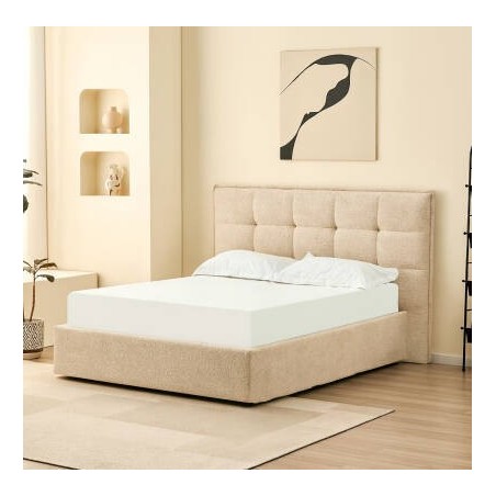 Cama Estofada Magali (37cm) + Colchão Opc.