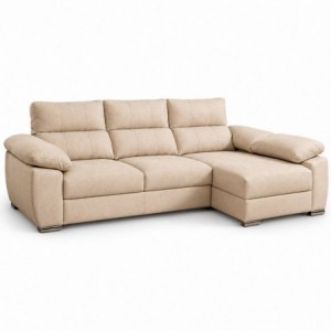 Sofá chaise long MILO com 2 lugares e cama (290x150cm)