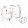 Aparador RAVEN com 1 porta e 3 gavetas (97x83x38)