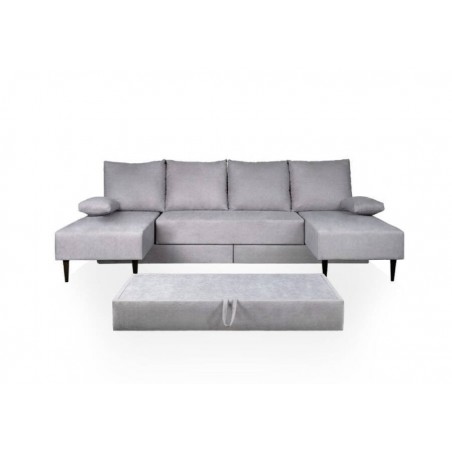 Sofá chaise Long reversível modular CAPADÓCIA com cama e baú (265x140cm)
