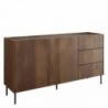 Aparador TEWOS com 2 portas e 3 gavetas (160x78x37)