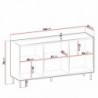 Aparador TEWOS com 3 portas (144x78x37)