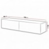 Base TV SLIDE 150 suspensa com 2 portas (150x30x40)