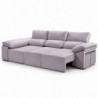 Sofá chaise long SANTIAGO com 2 lugares, cama e baú (255x150cm)