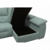 Sofá chaise long VALENCIA com 2 lugares e baú (300x160cm)