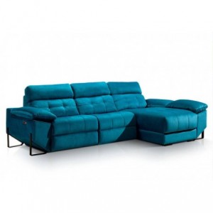 Sofá chaise long SANTANDER com 2 lugares relax elétrico (300x170cm)