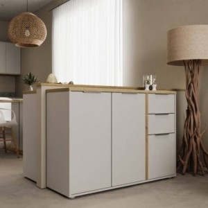 Aparador ACCESS com 3 portas e 2 gavetas (121x85x40)