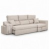 Sofá chaise long SALSA com cama, baú e puffs (263x145cm)