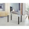 Pack Mesa de Cozinha YURI (Pernas Pretas) + 4 Cadeiras EMI (Preto)