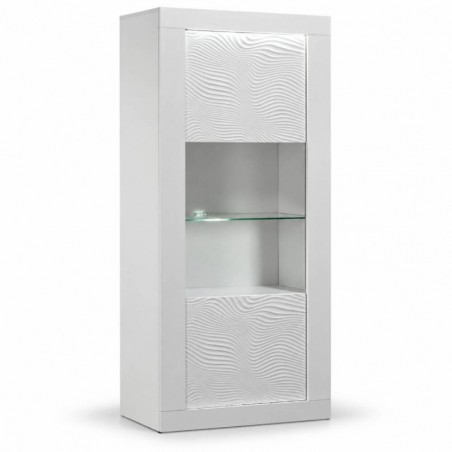 Cristaleira KARMA 36 com 1 porta de vidro (80x190x45)