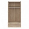 Roupeiro MUPO com 2 portas de bater e 2 gavetas (100x200x51)