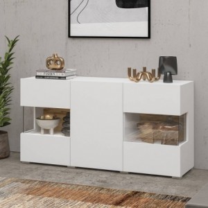 Aparador AVA com 3 portas e luz LED (120x62x35)