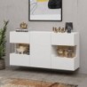 Aparador AVA com 3 portas e luz LED (120x62x35)